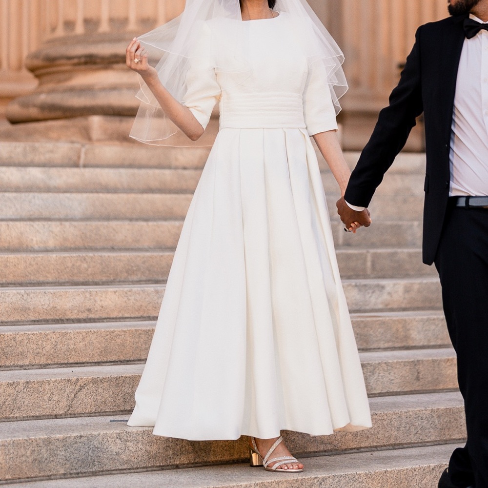 Tea length wedding dress